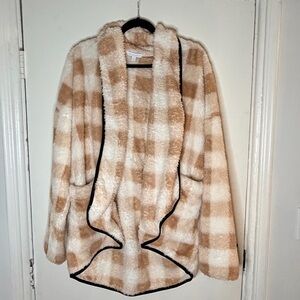 Beyond Yoga Faux Shearling Shawl Cardigan